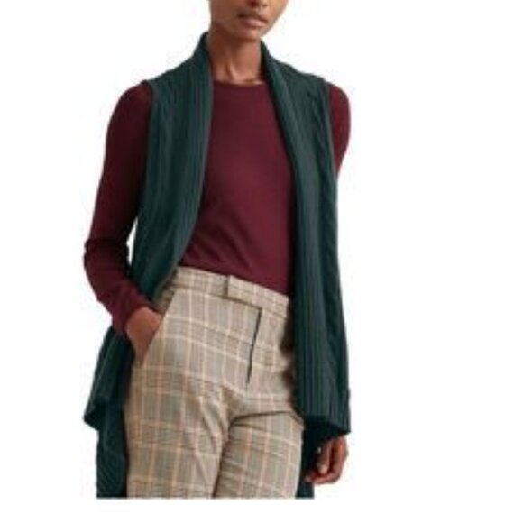 New Ralph Lauren Blue Cable-Knit Vest - Picture 3 of 9